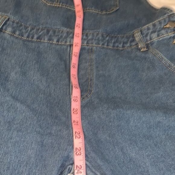 Womens Denim Overalls XL Blue Jean Adjustable Straps With Pockets Casual Style - Picture 9 of 10